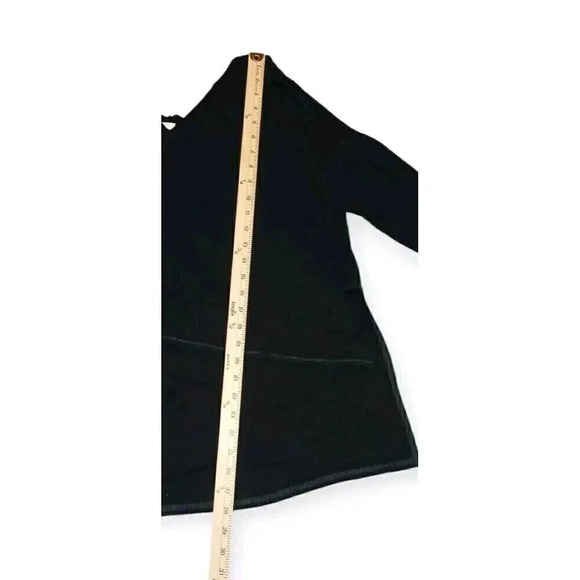 We The Free Women's Oversized Tunic Top 3/4 Sleeve Tassel Blouse Black Size S - Picture 4 of 7